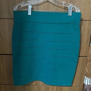 Real blue pencil skirt